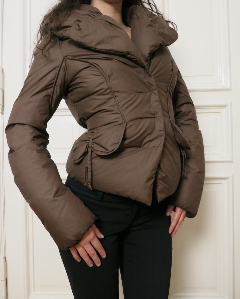 Brown down puffer