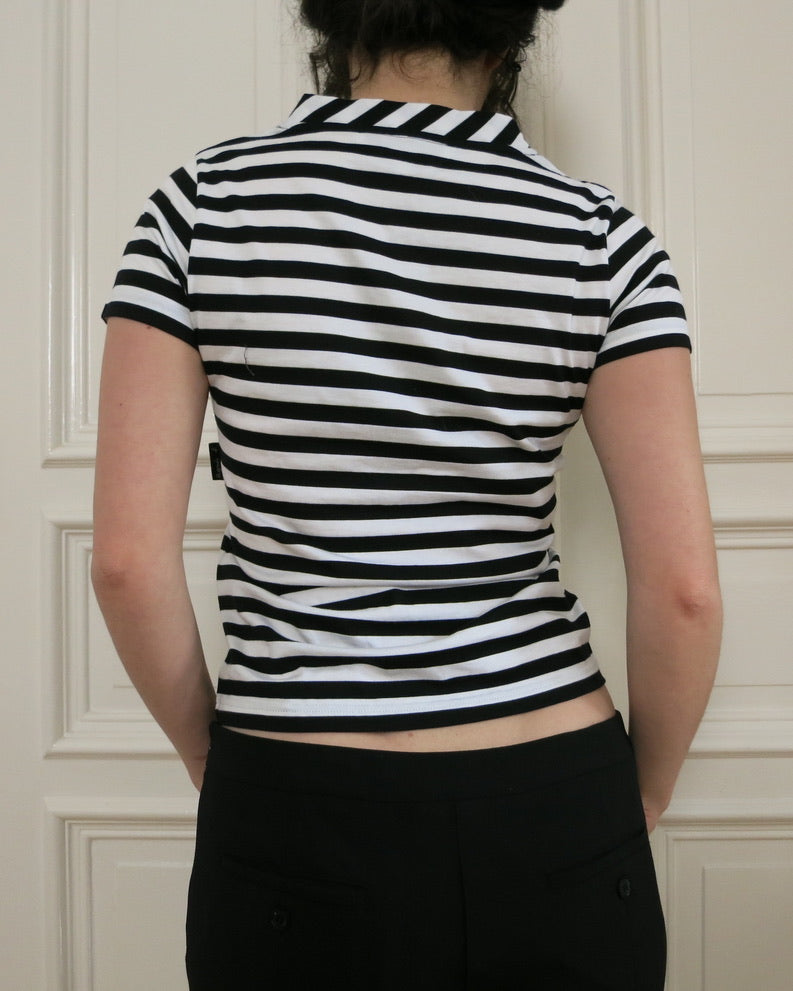 Trompe l'oeil tie top