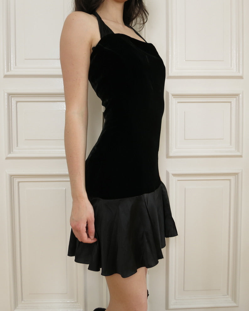 Blugirl black velvet dress