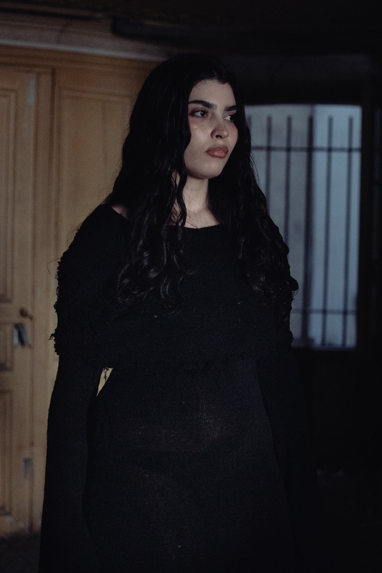 Annina black monkcore dress