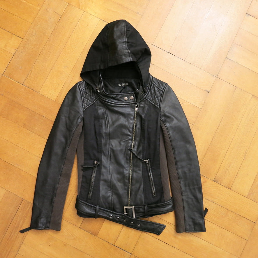 Hooded motorcycle jacket