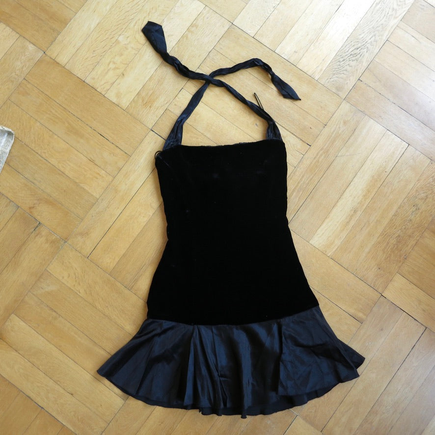Blugirl black velvet dress