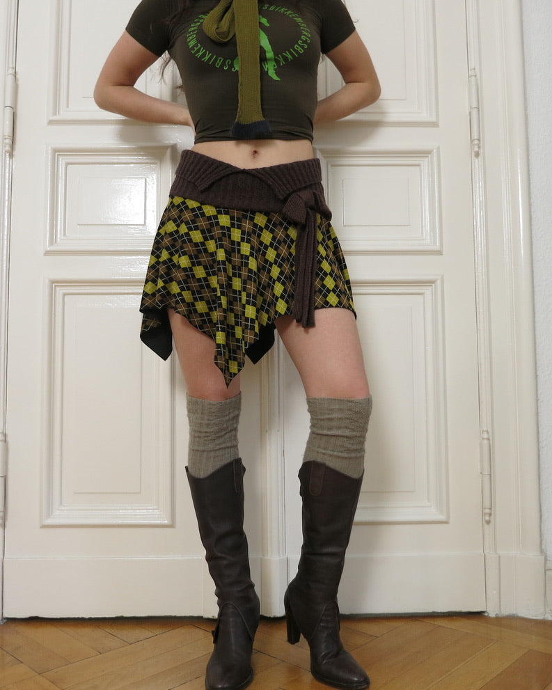 Natascha Domino argyle skirt