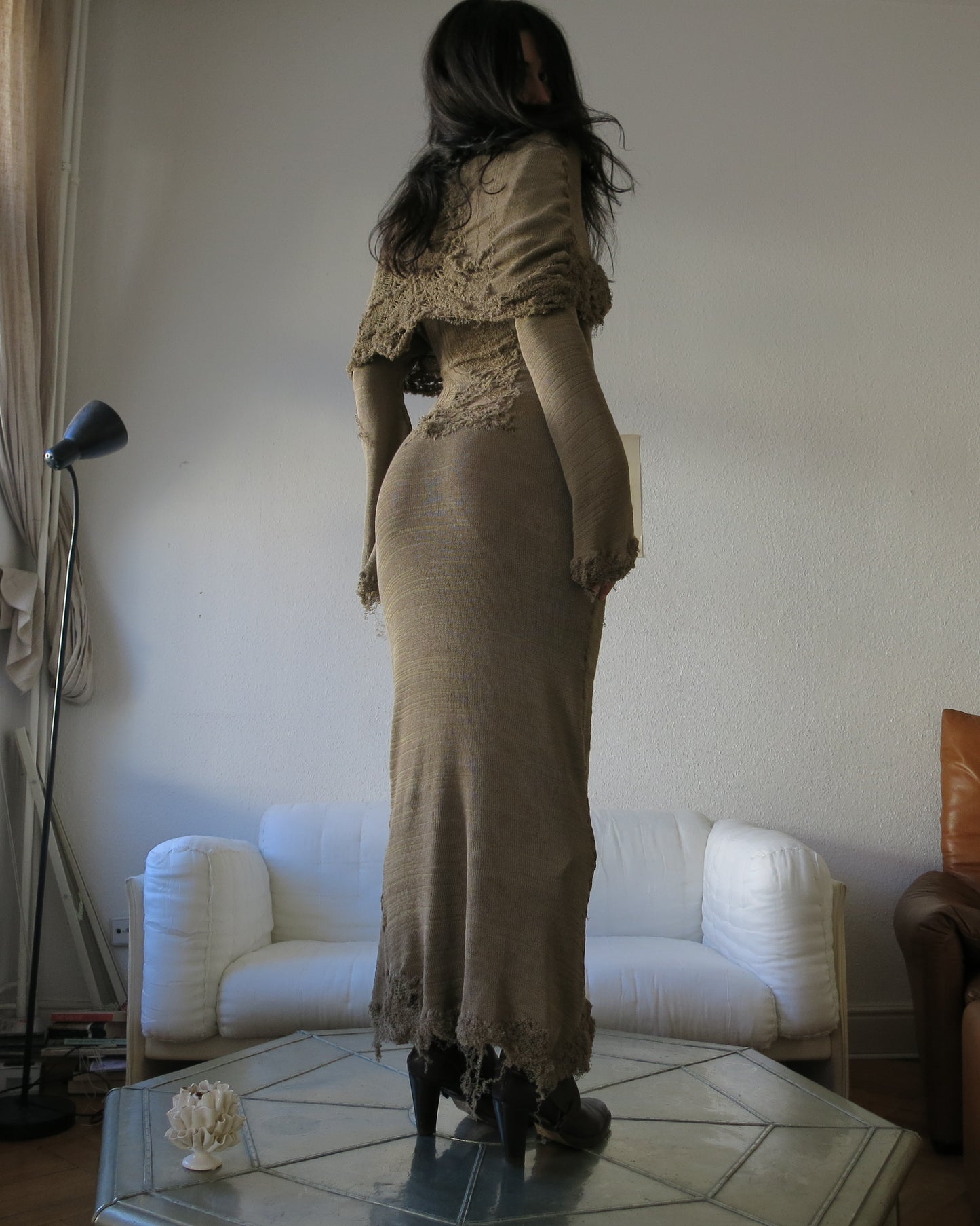 annina green monkcore dress