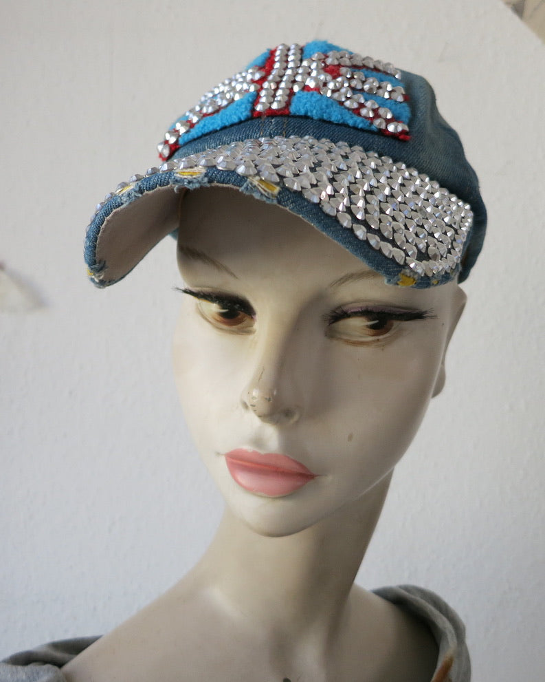 Bedazzled Union Jack cap