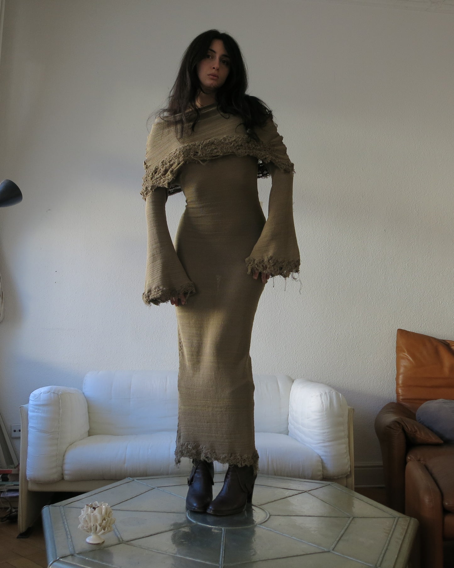annina green monkcore dress