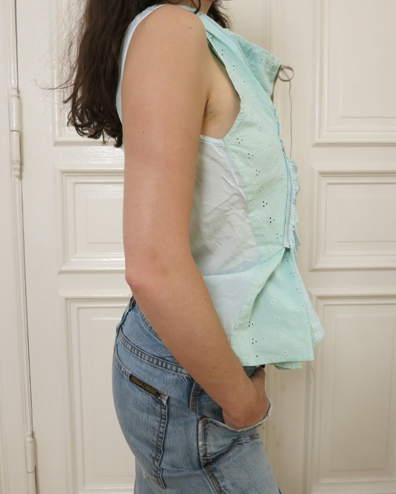 gomme turquoise top