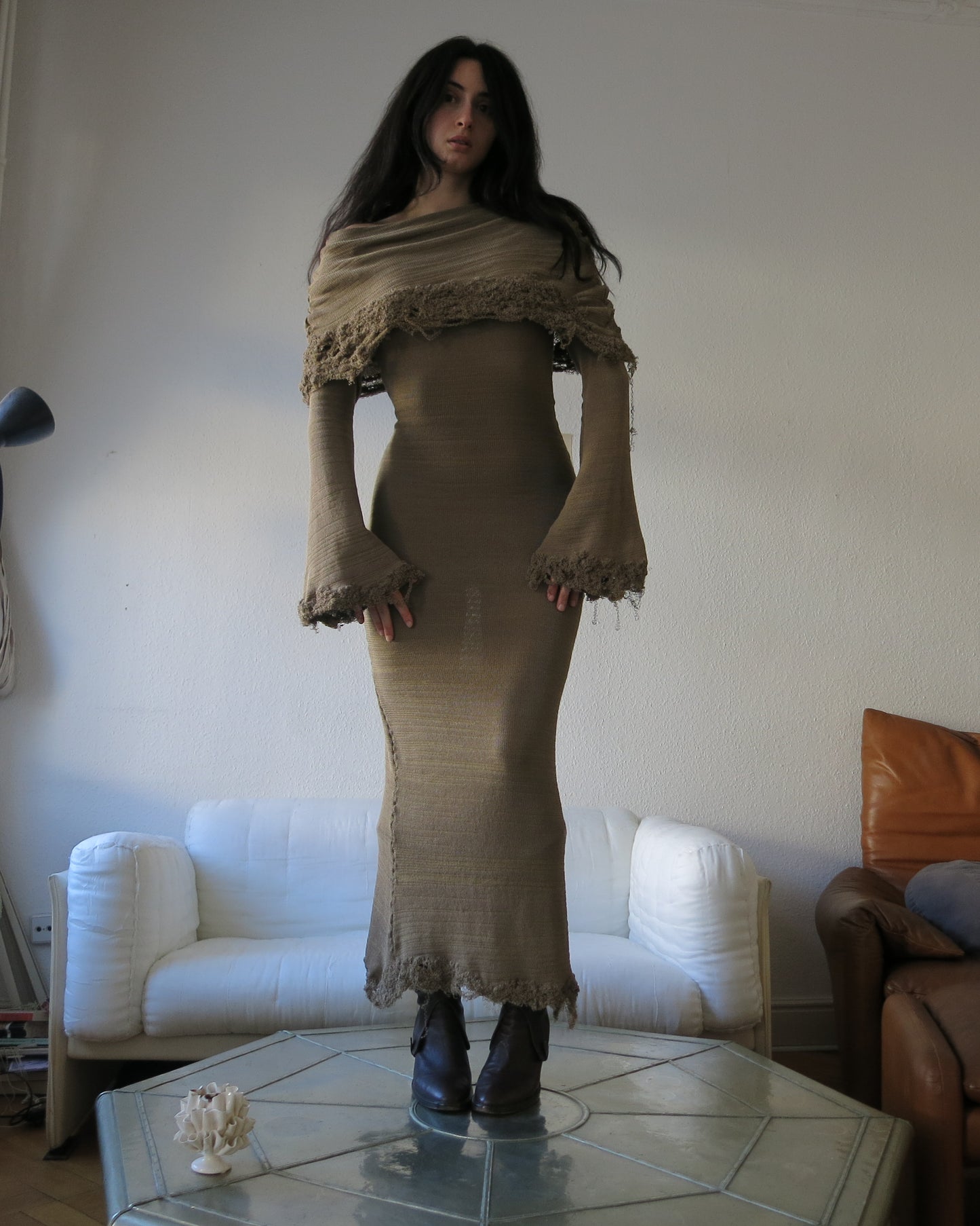 annina green monkcore dress
