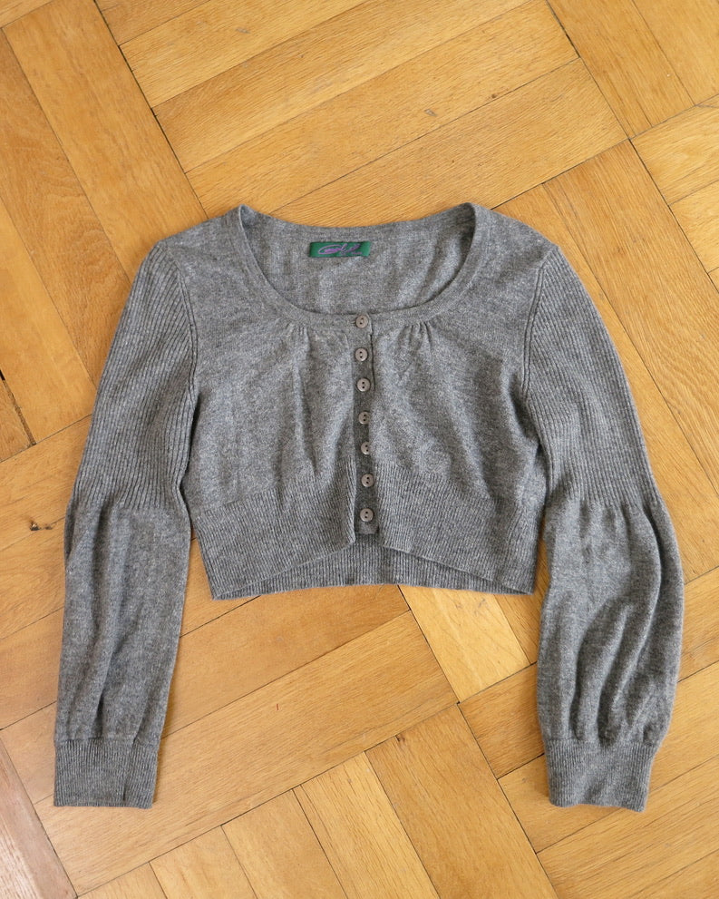 Cropped cashmere cardigan