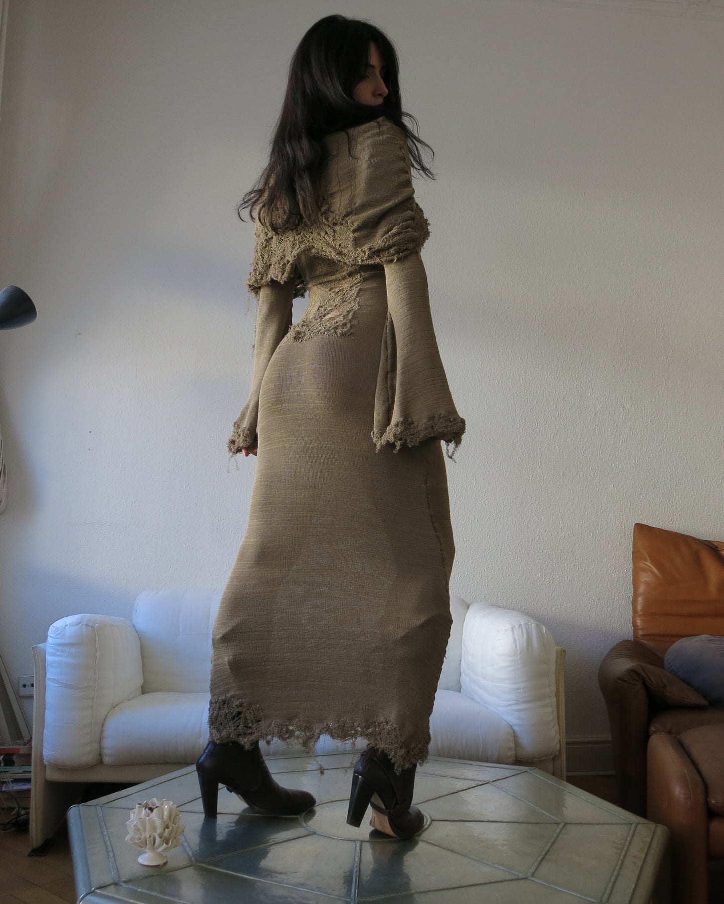 annina green monkcore dress