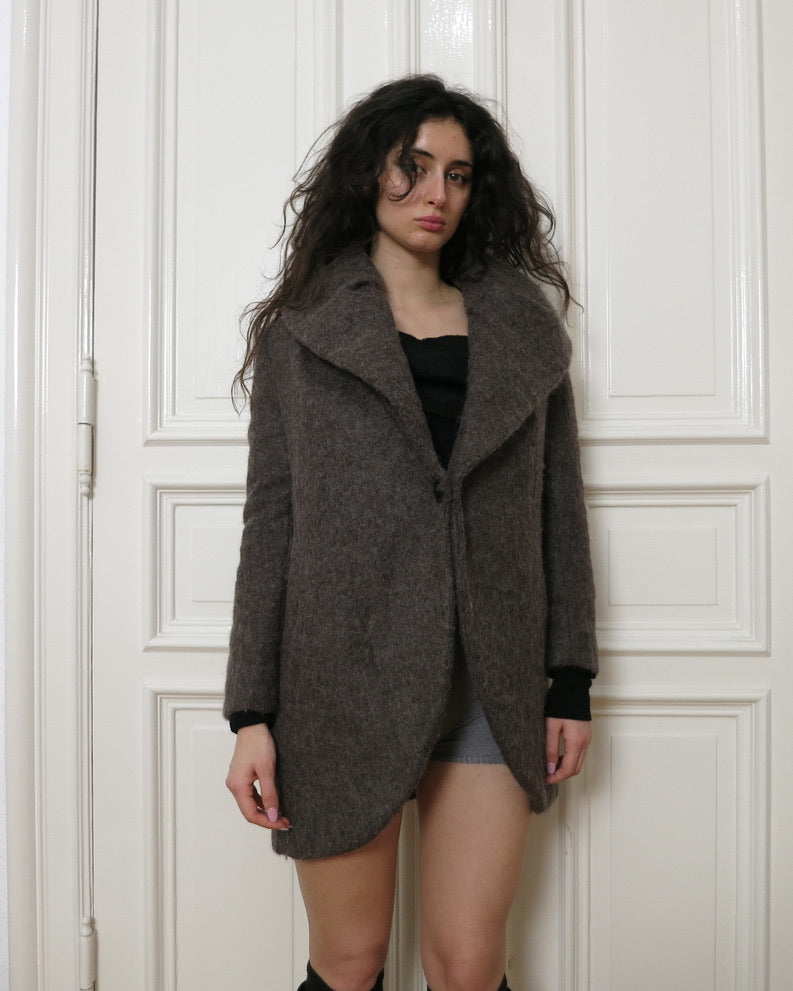 Mohair alpaca wool coat
