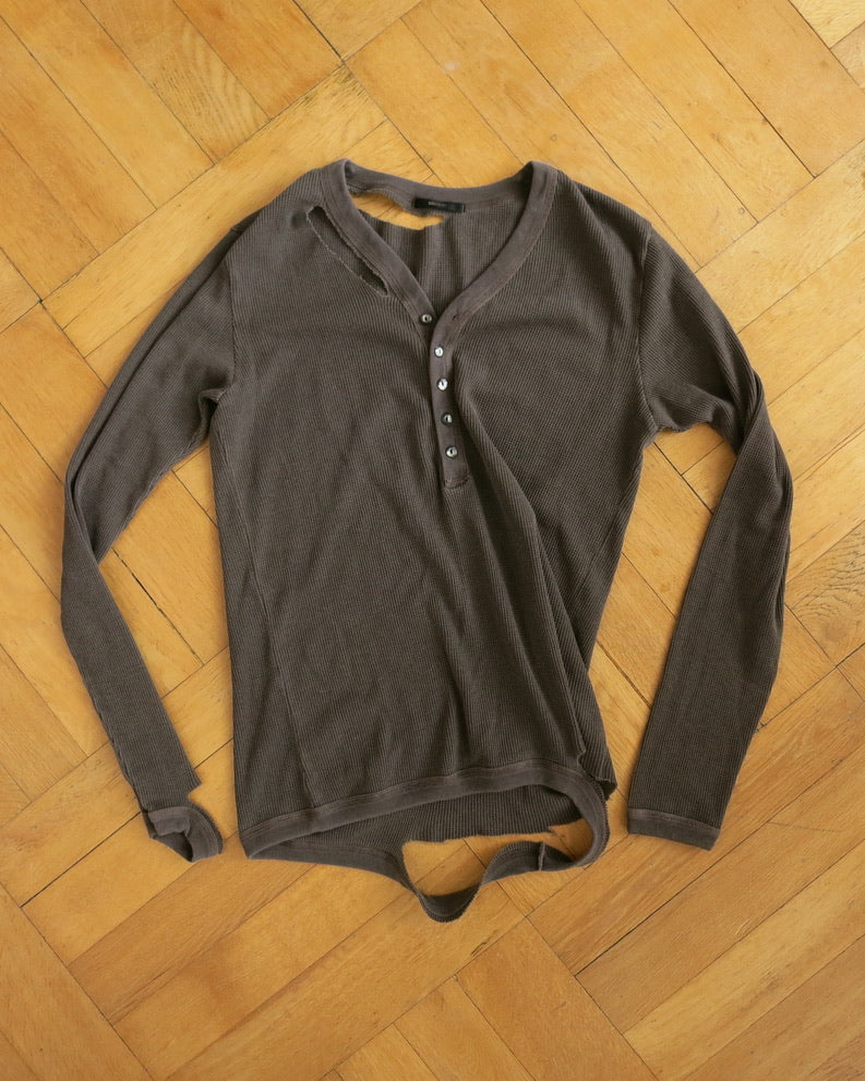 Distressed thermal longsleeve