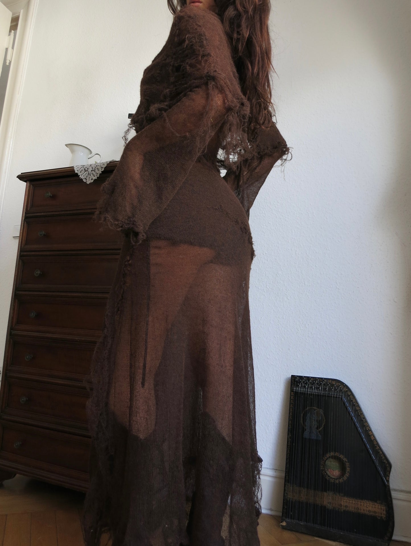 annina brown mohair dress