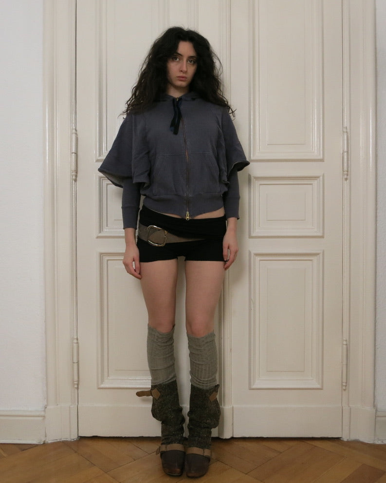 Layered cape hoodie