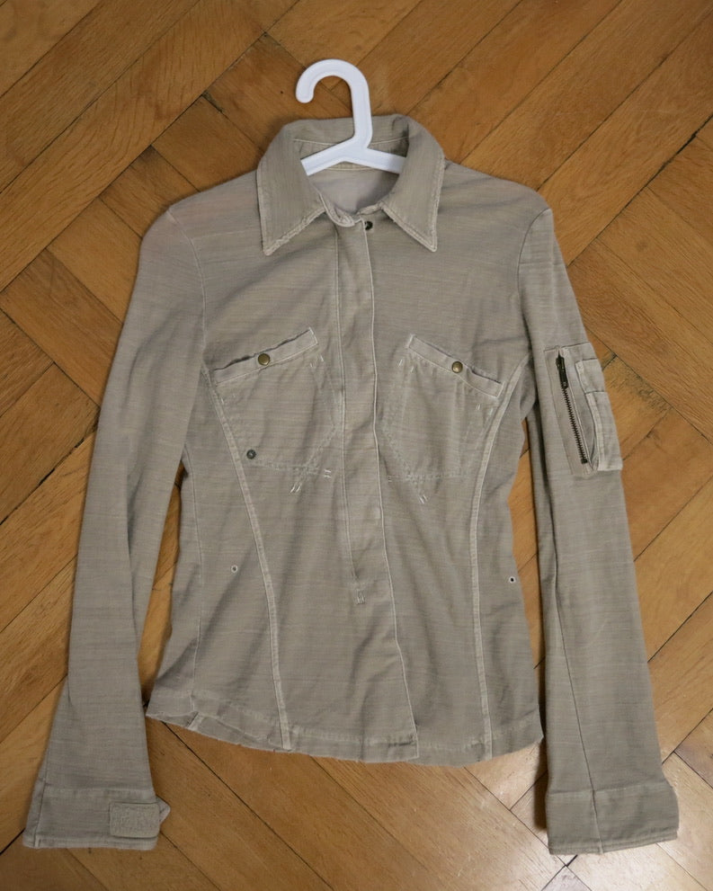 Zip up blouse
