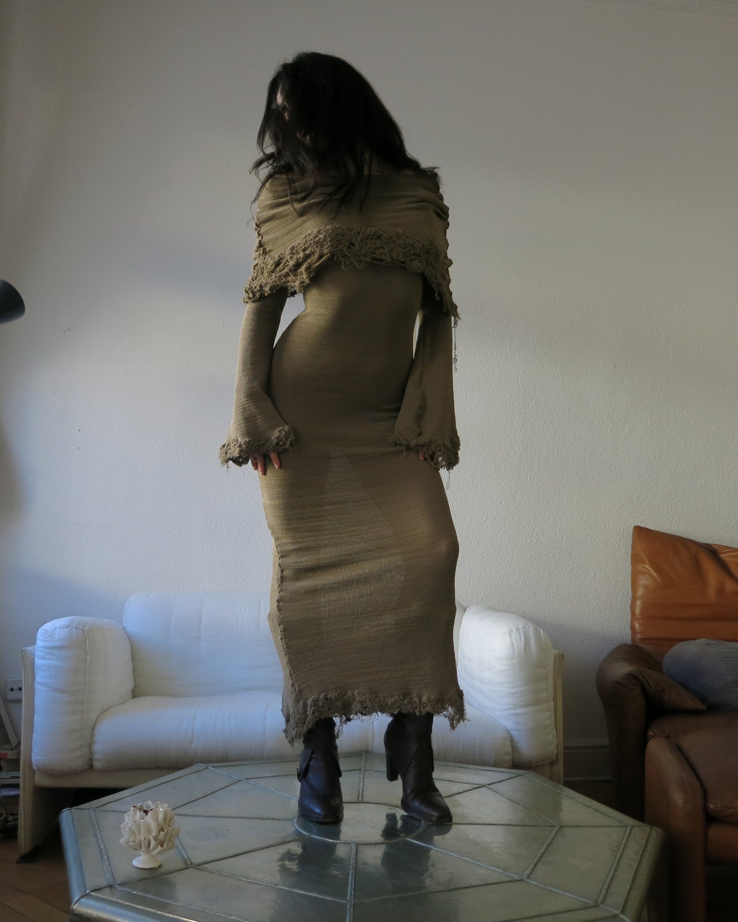 annina green monkcore dress