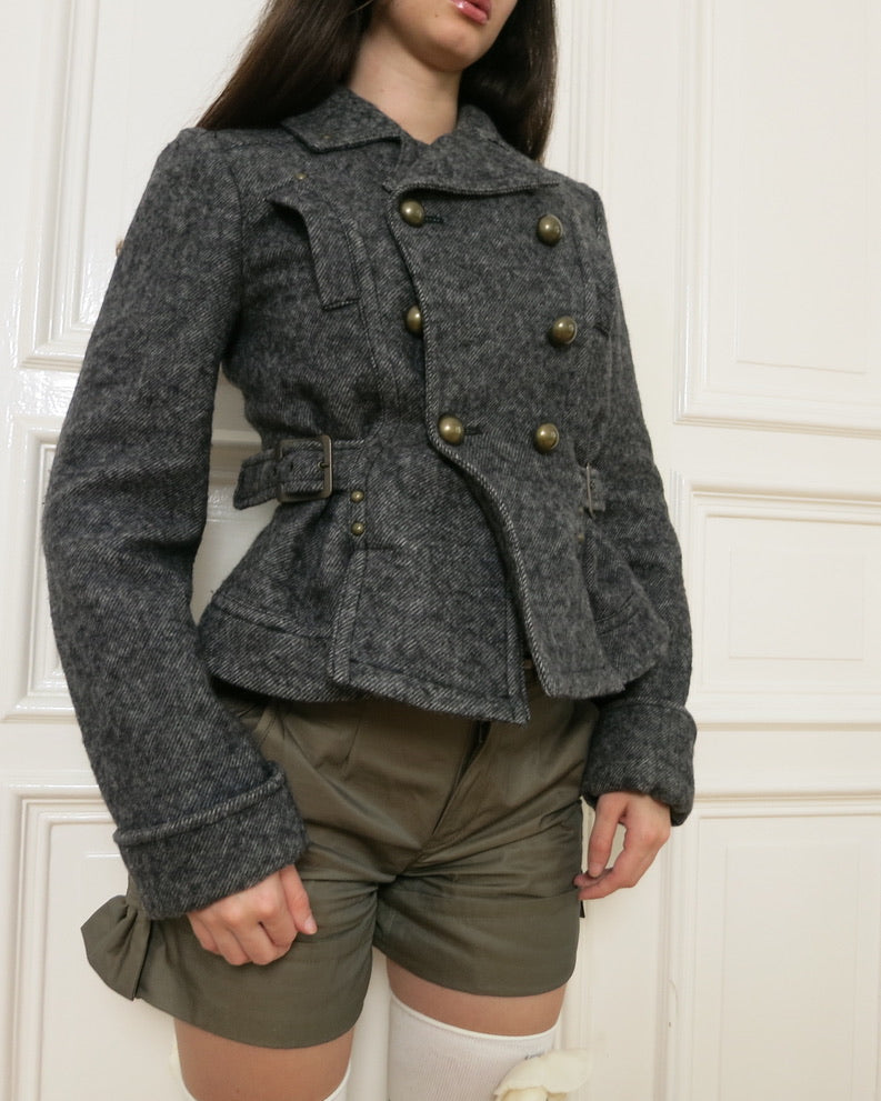 Snatched wool jacket