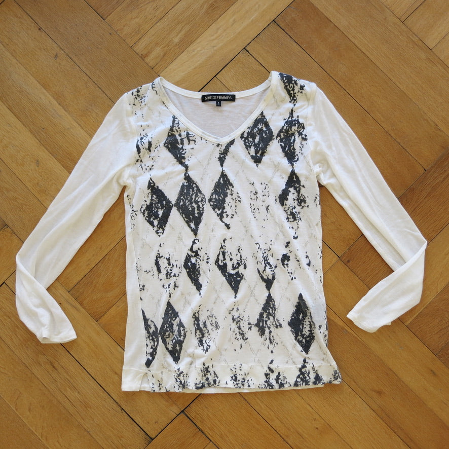 5351 Pour Les Femmes argyle longsleeve