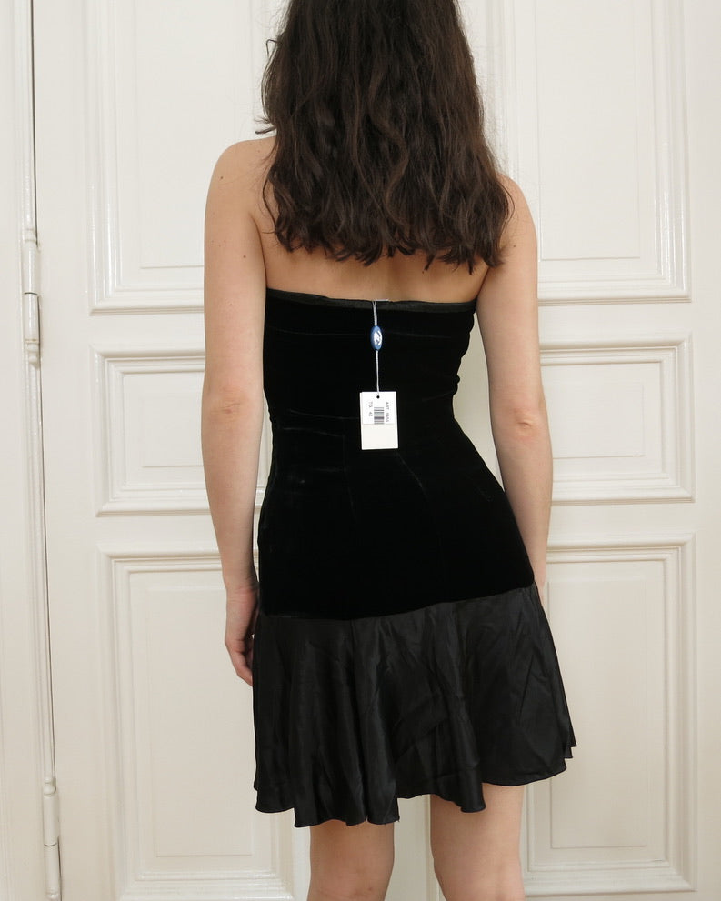 Blugirl black velvet dress