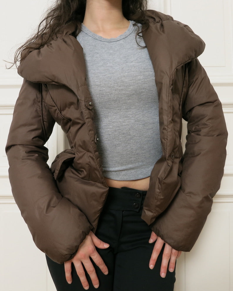 Brown down puffer