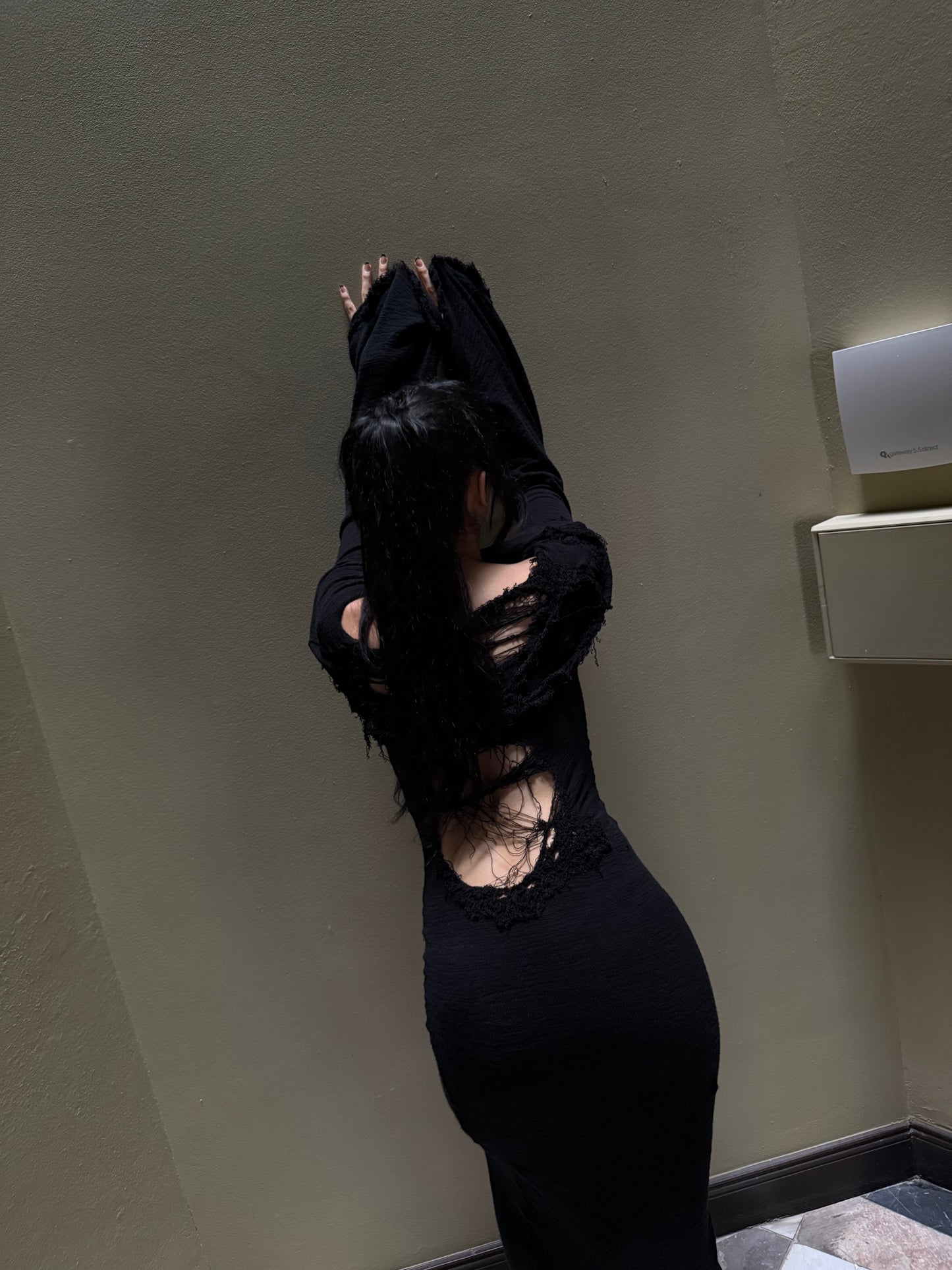 Annina black monkcore dress