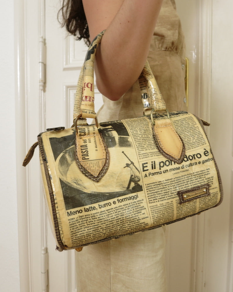 Vintage newspaper purse