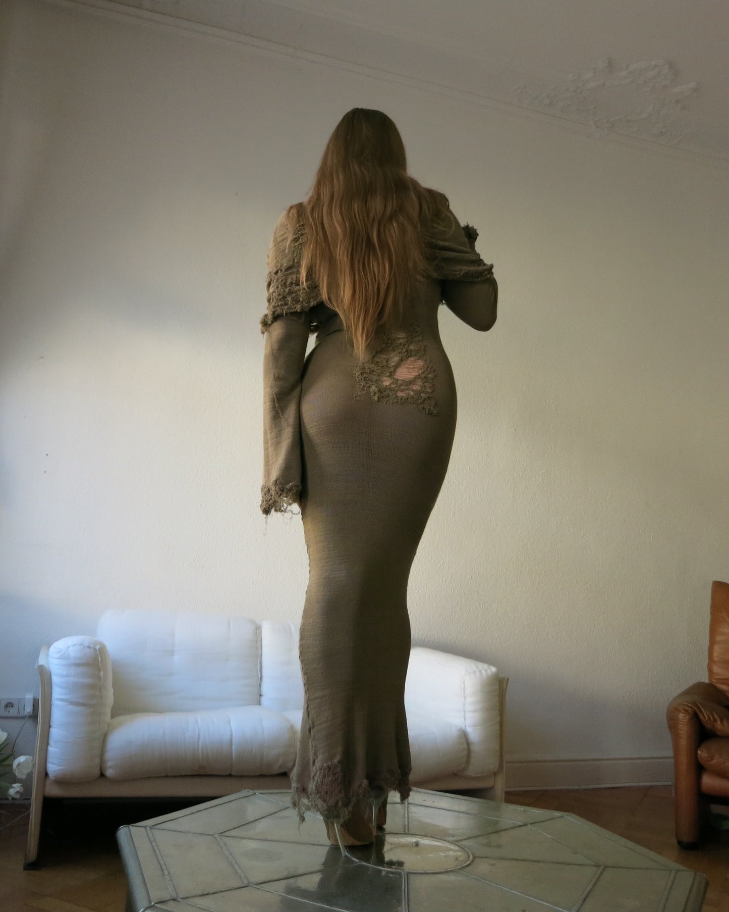 annina green monkcore dress
