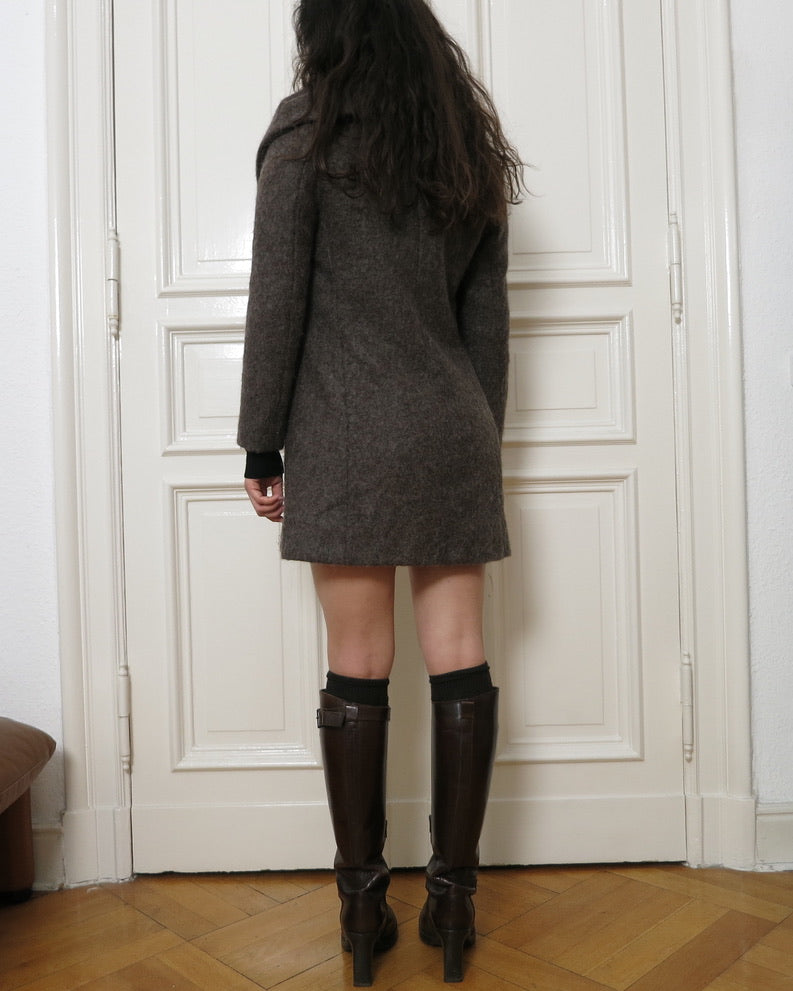 Mohair alpaca wool coat