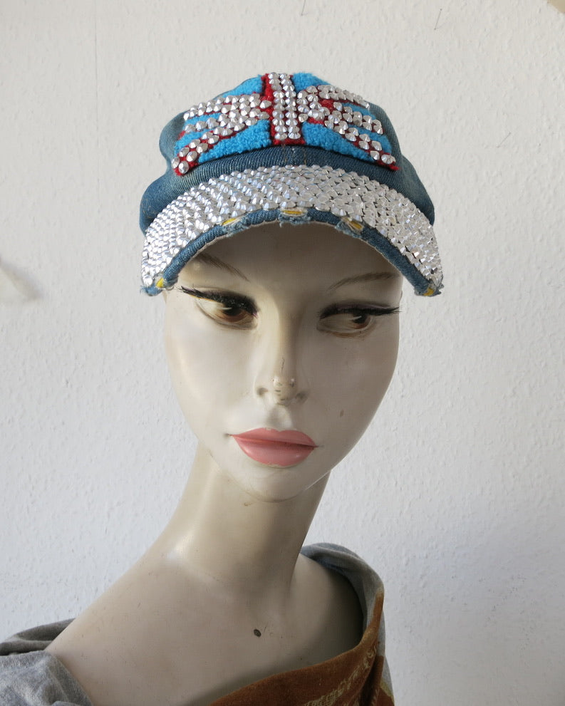 Bedazzled Union Jack cap