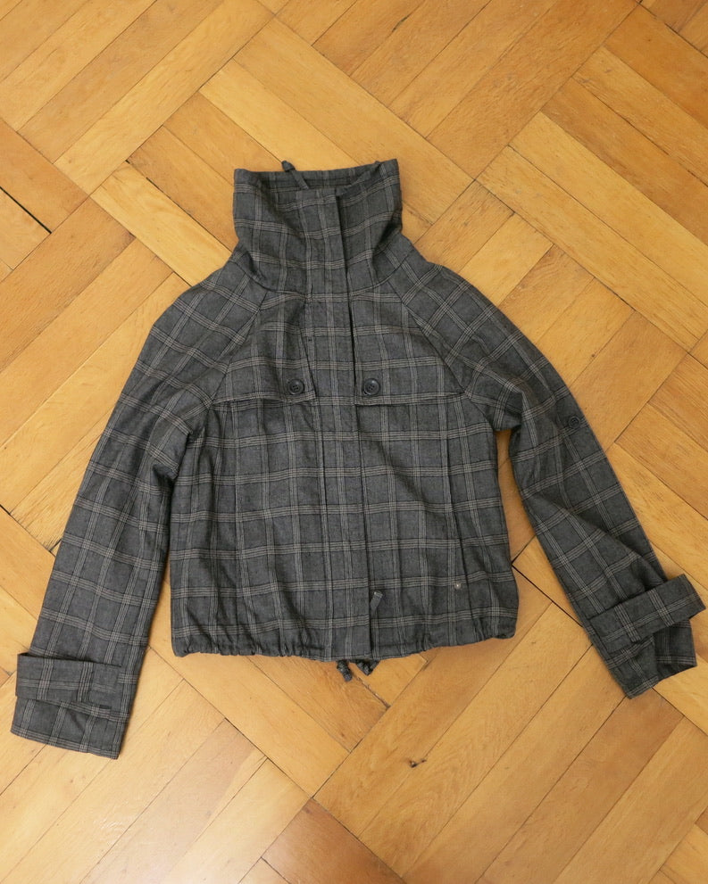 Checkered wool jacket
