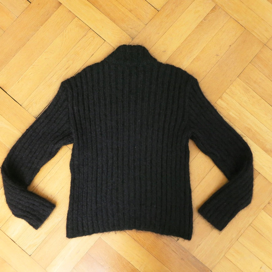 Mohair zipper cardigan