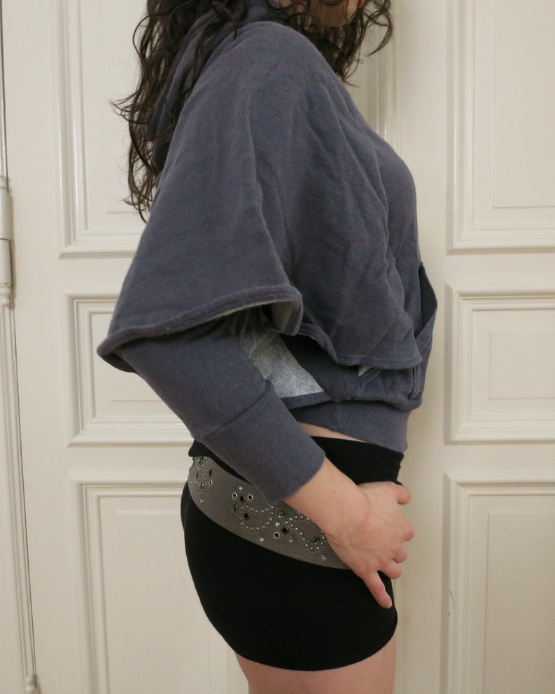 Layered cape hoodie