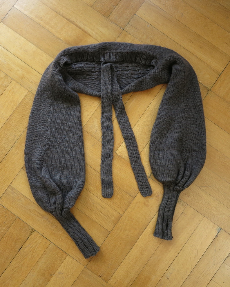 Knit bolero with mohair