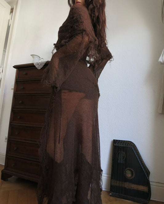 annina brown mohair dress
