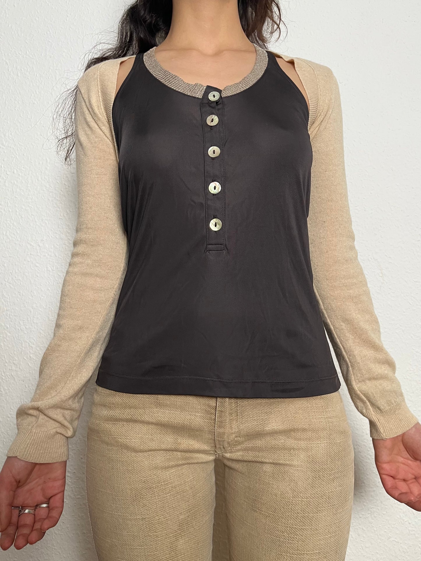 Beige cachemire bolero