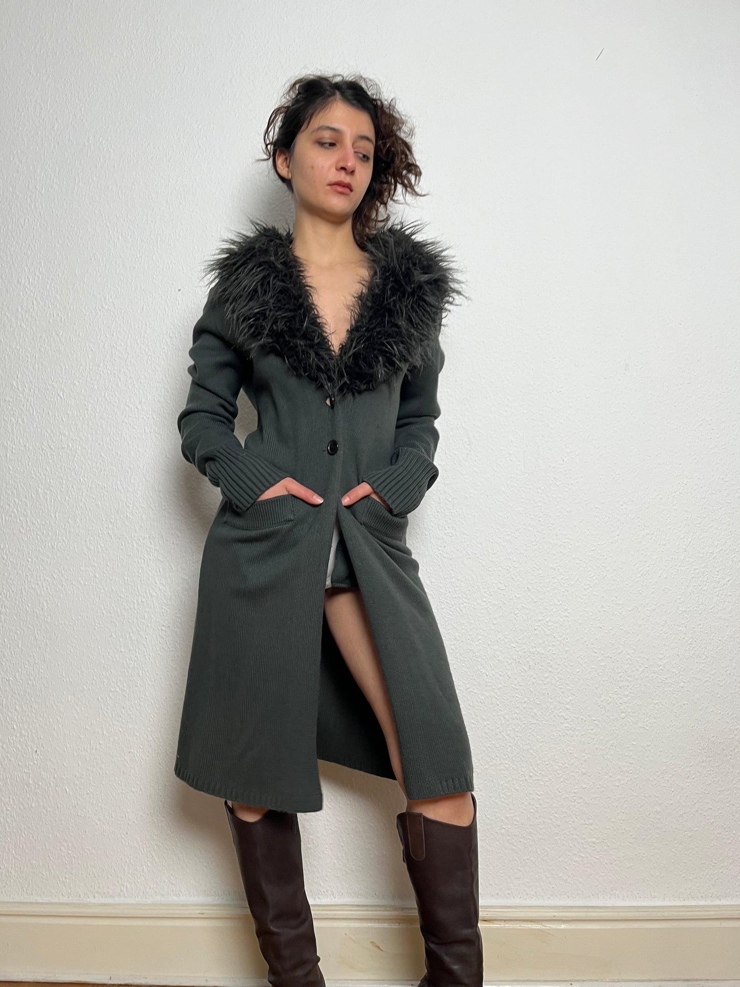 Furry cardigan