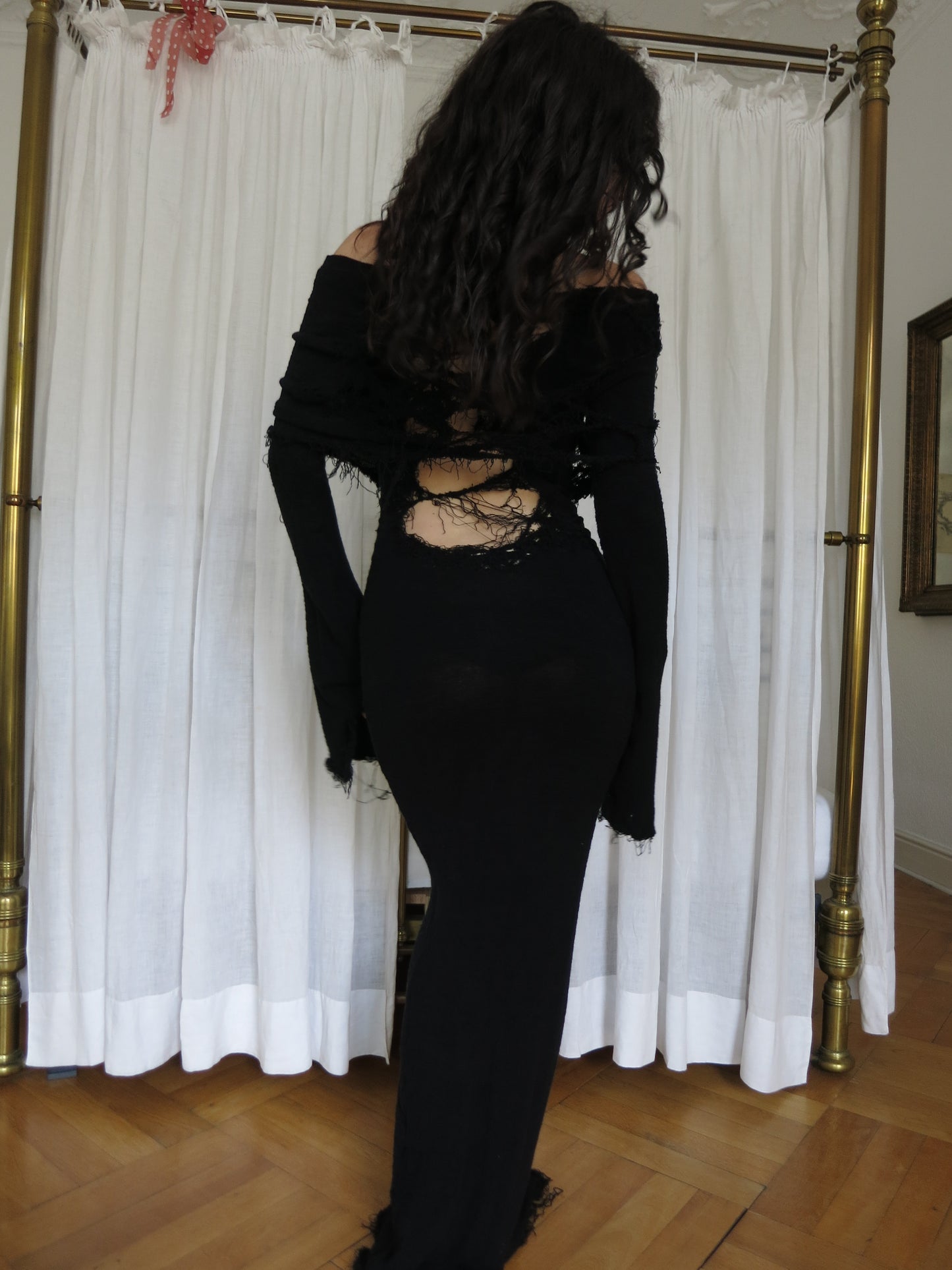Annina black monkcore dress
