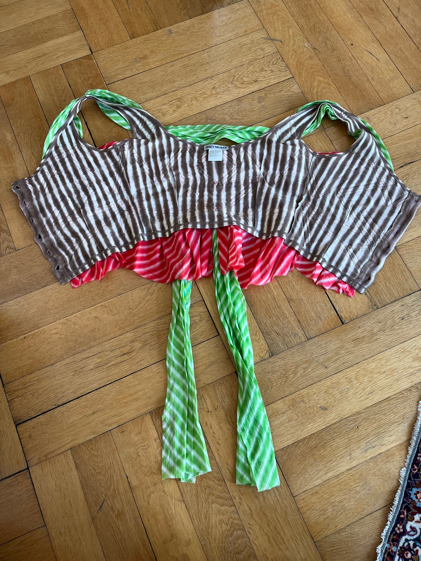 Issey Miyake strawberry corset top, spring/summer 2003
