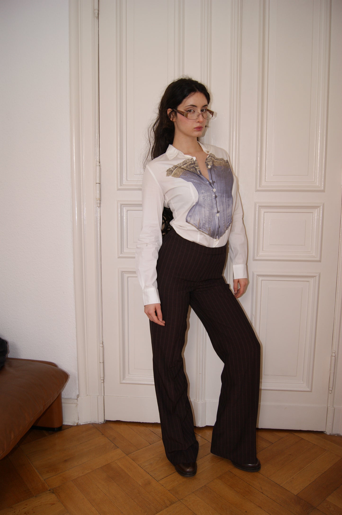 Moschino corset trompe l'oeil shirt