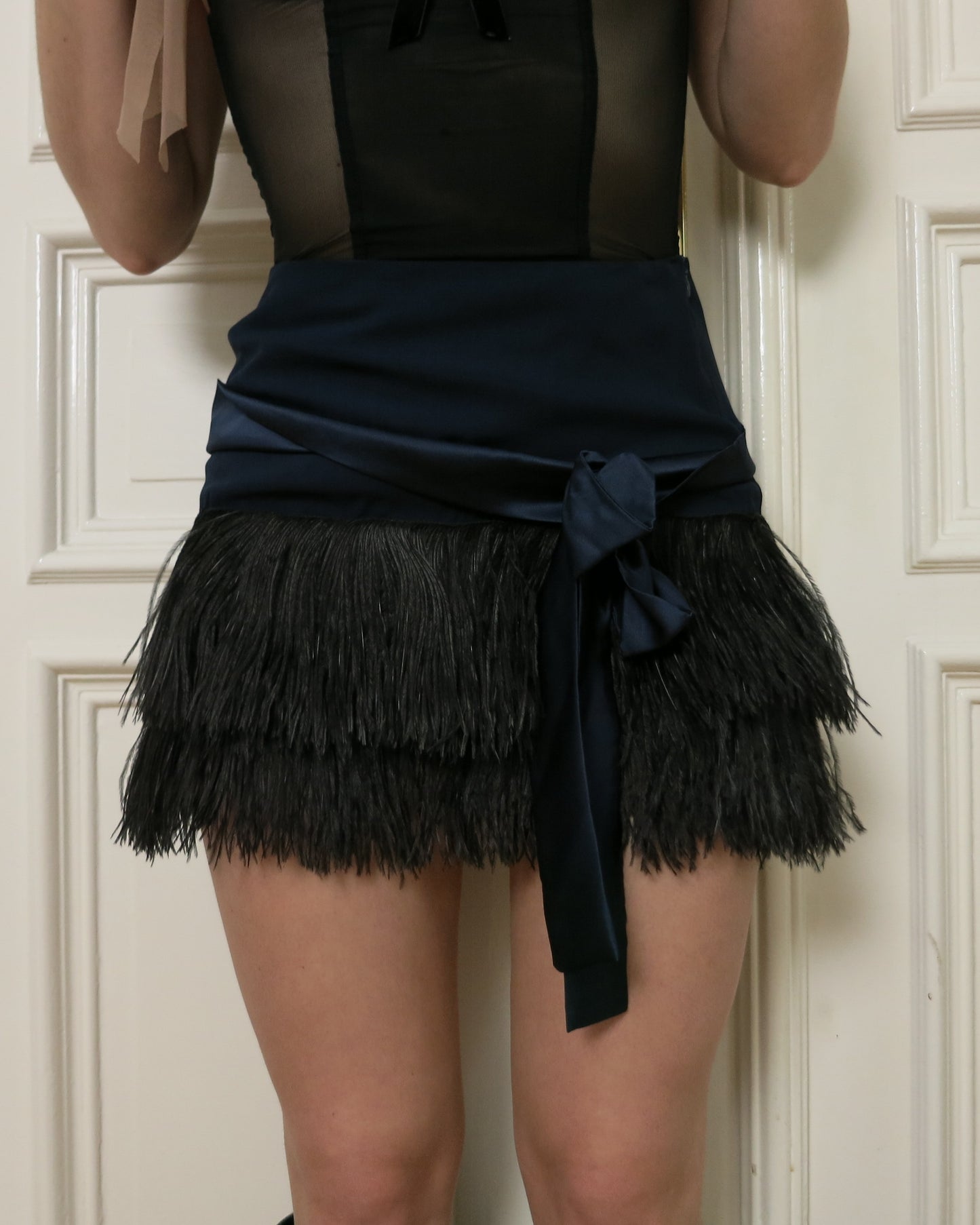 Moulin Rouge silk mini skirt