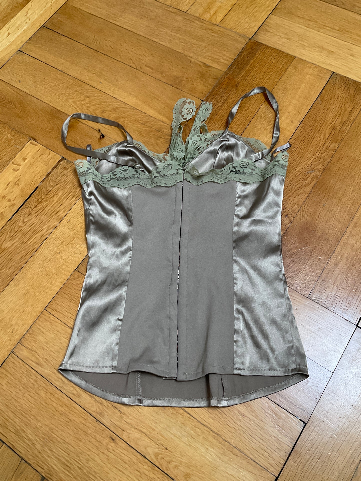 Silky corset top