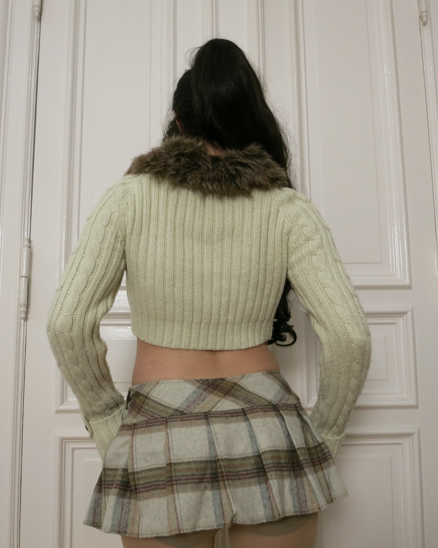 Festive cropped cardigan
