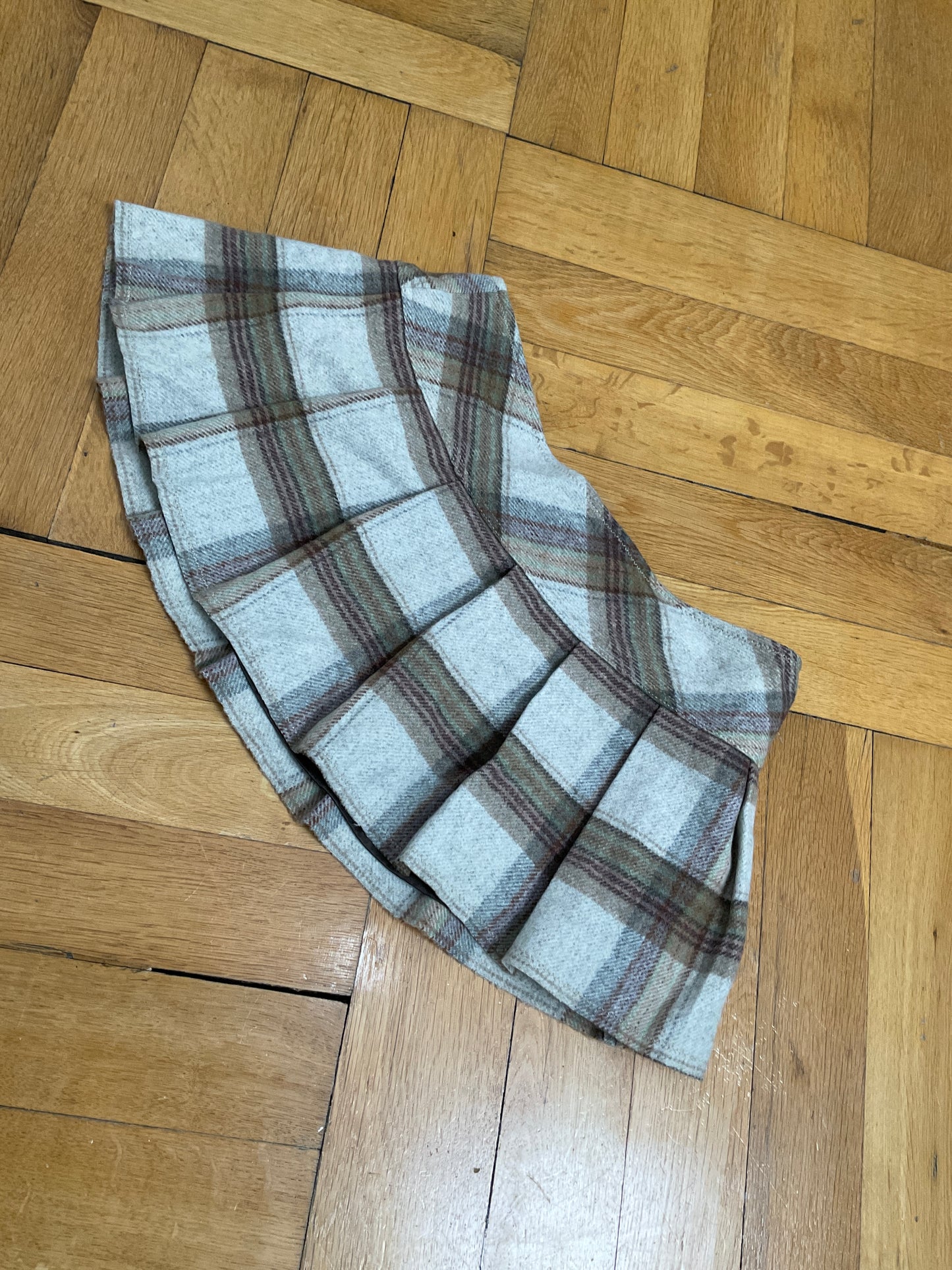 Flannel mini skirt