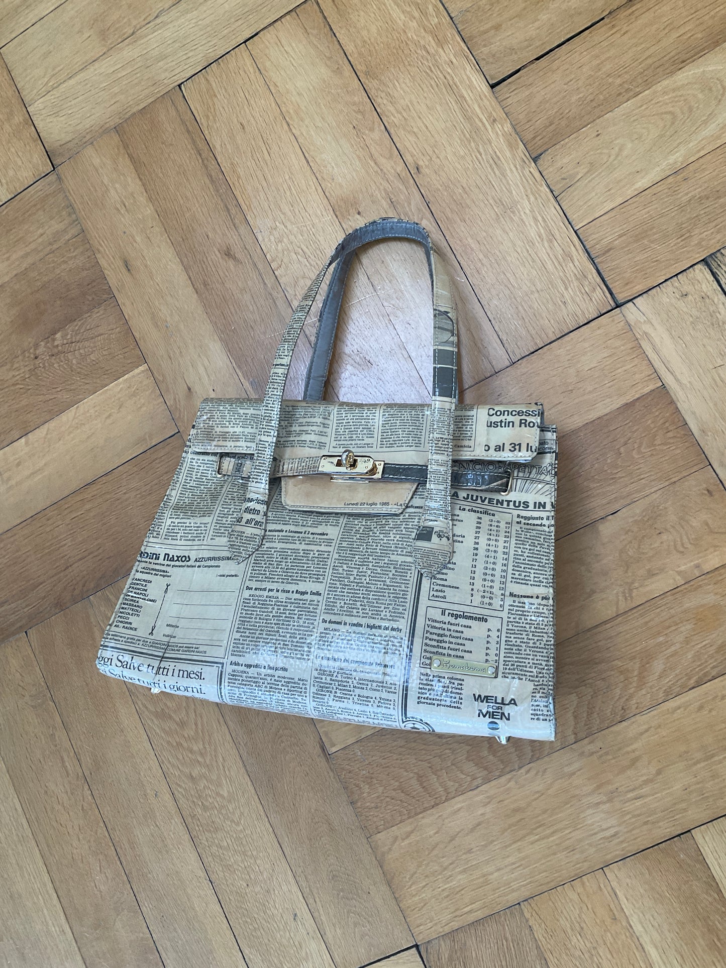 Newspaper birkin vibe purse