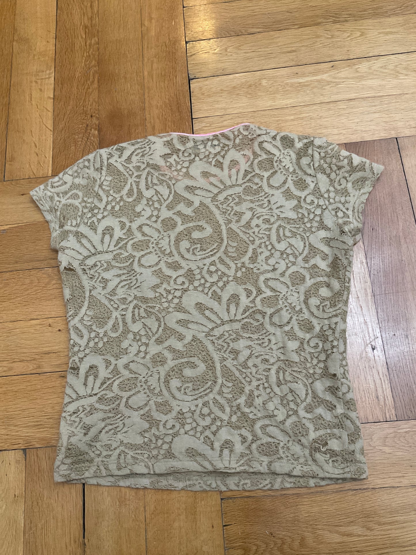 Lacey & distressed t-shirt