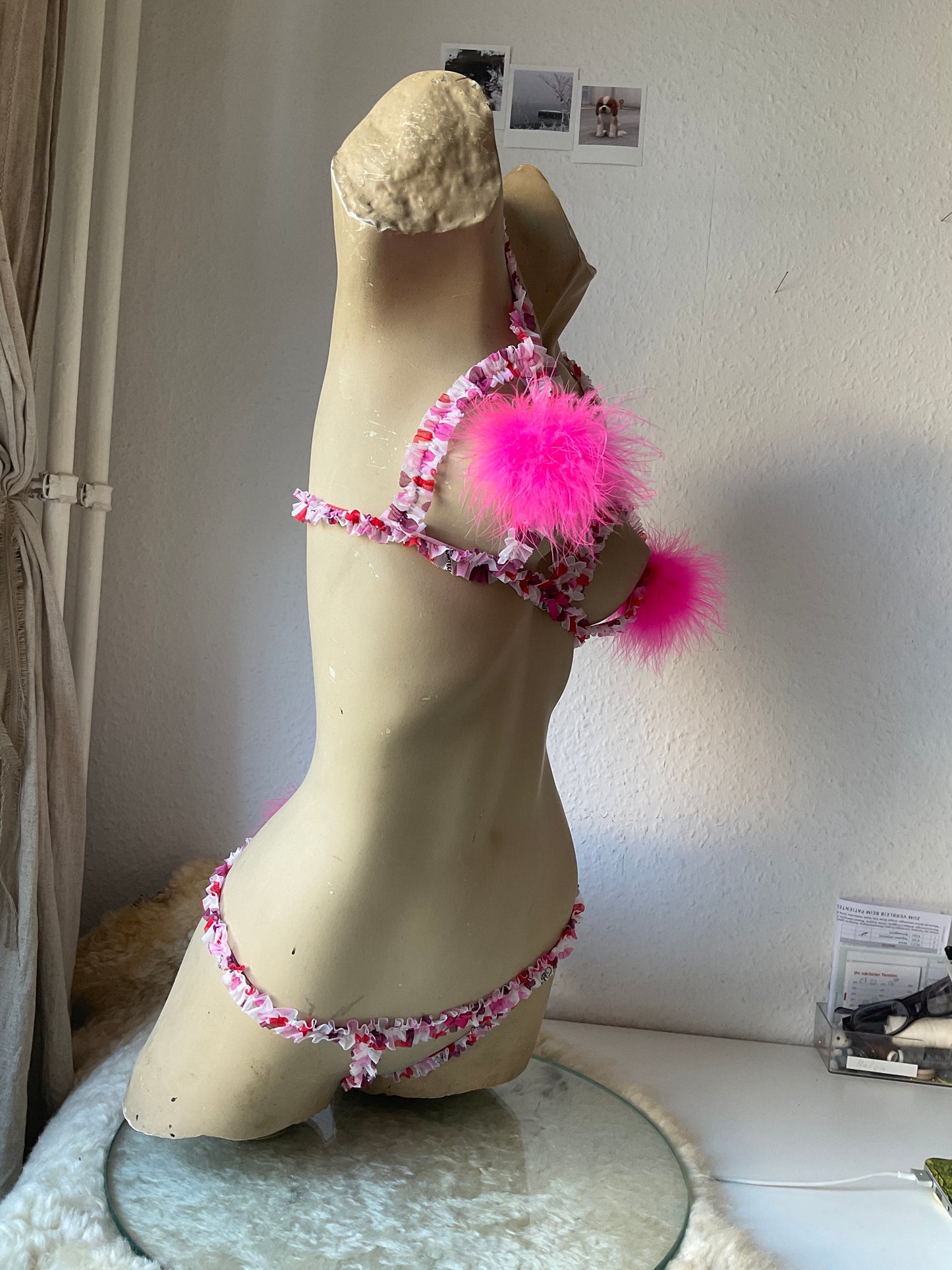 Fluffy lingerie set