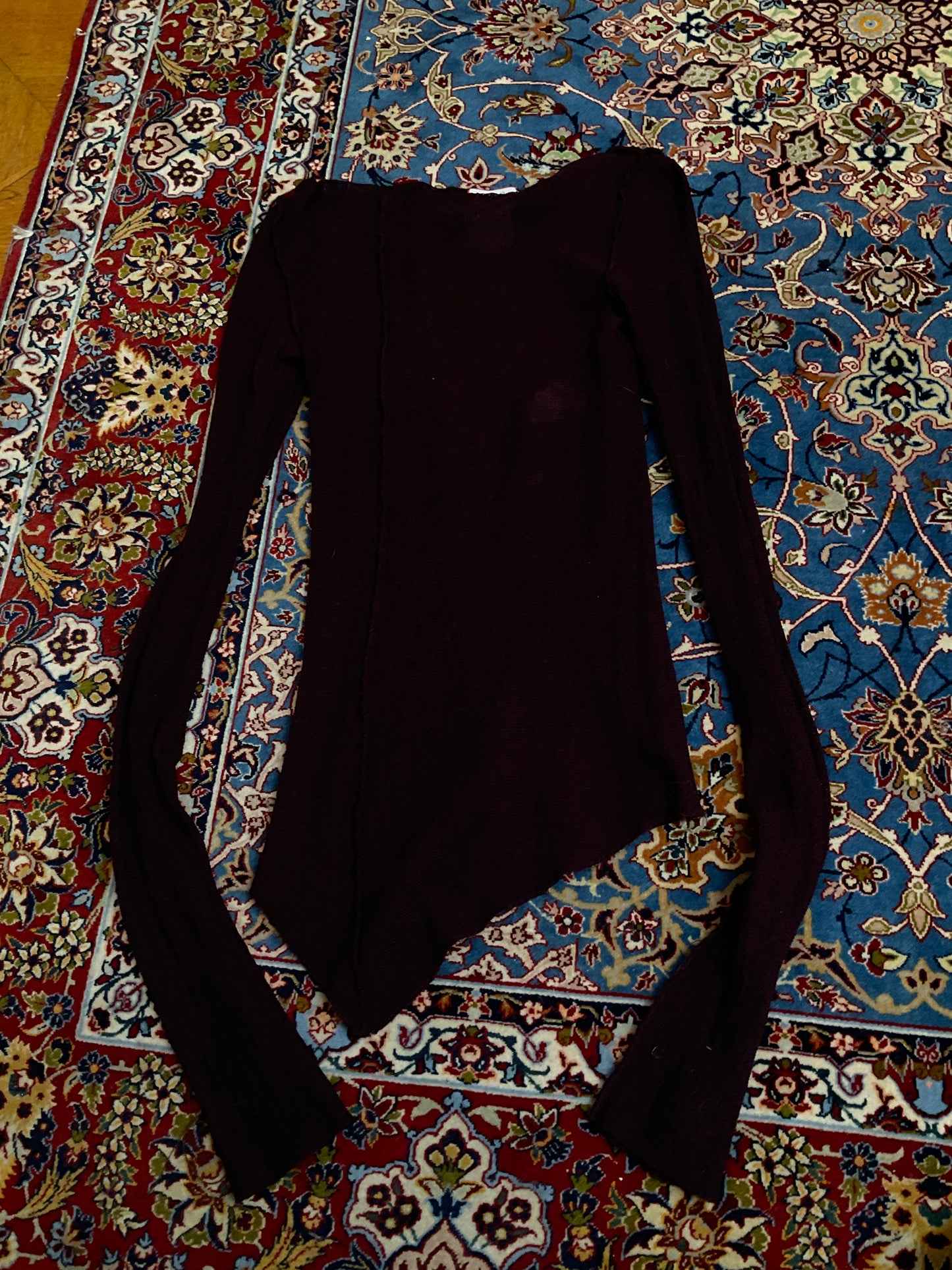 Asymmetrical knit top