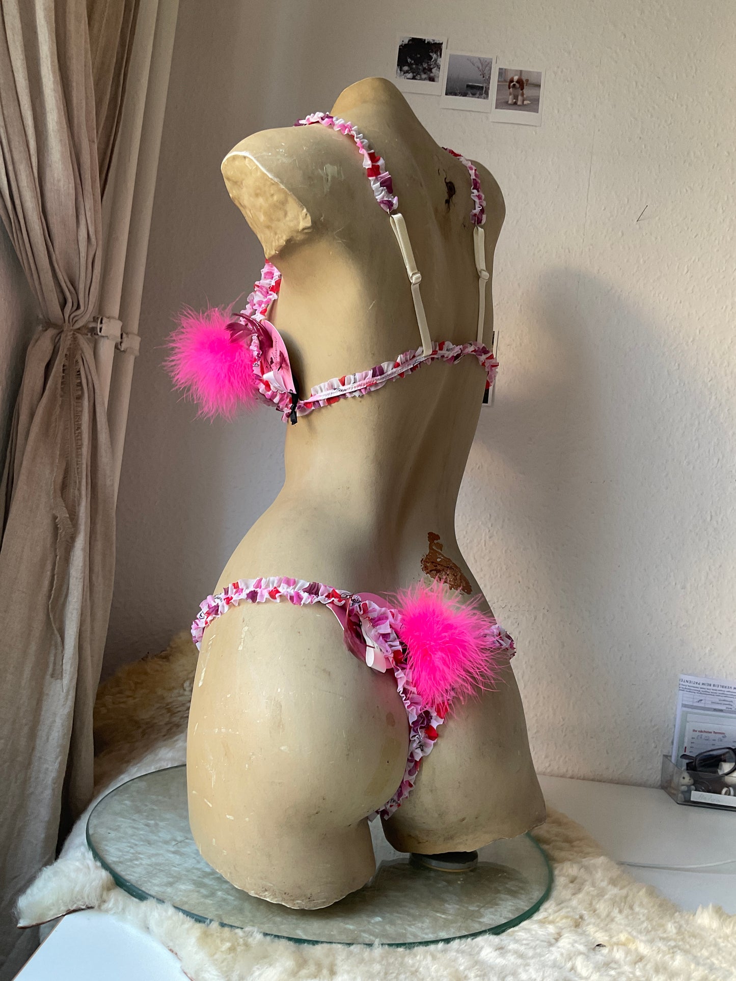 Fluffy lingerie set