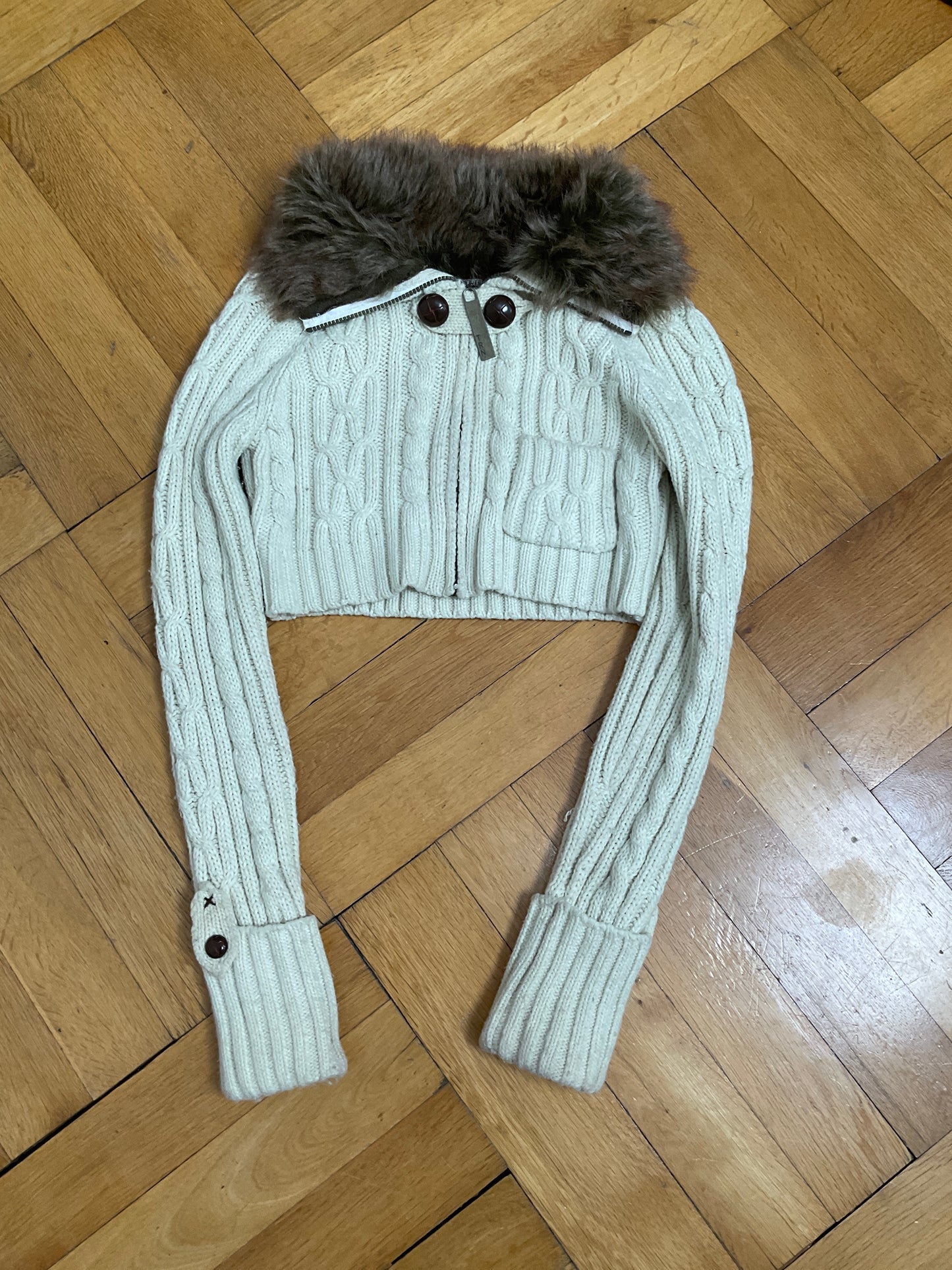 Festive cropped cardigan