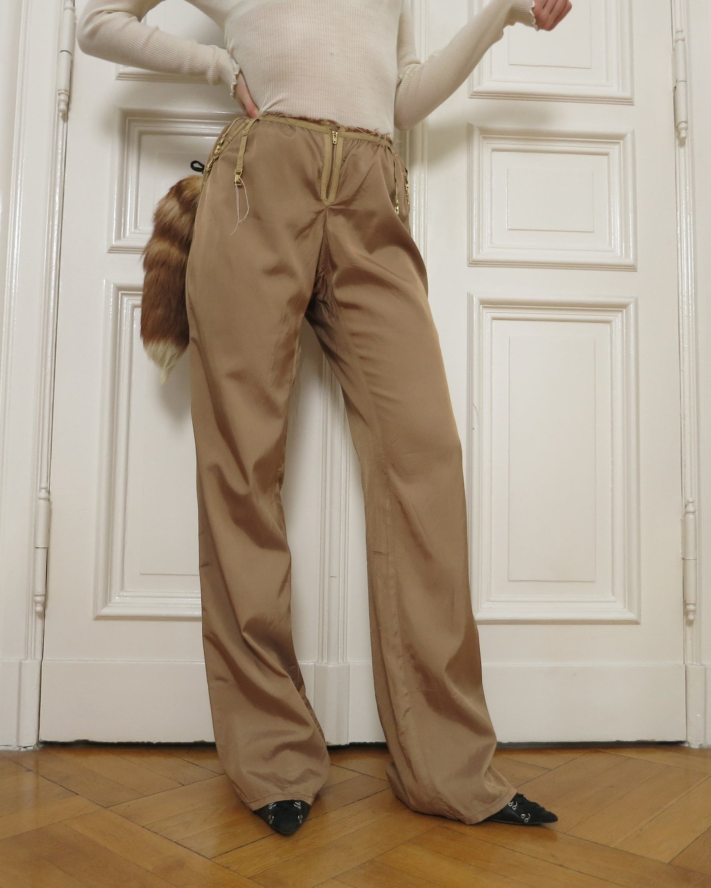 Satin trousers